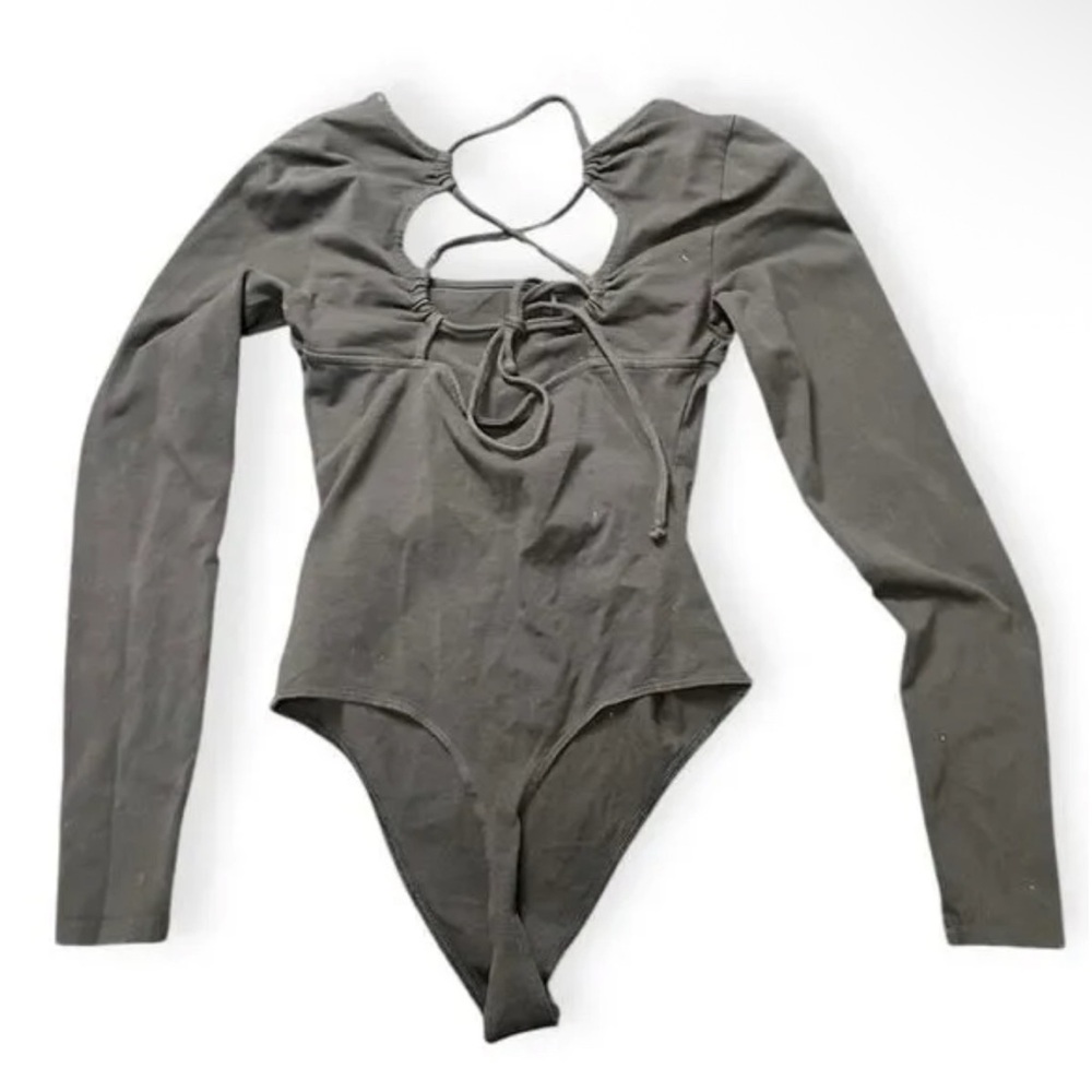 American Eagle Outfitters Charcoal Long Sleeve Top